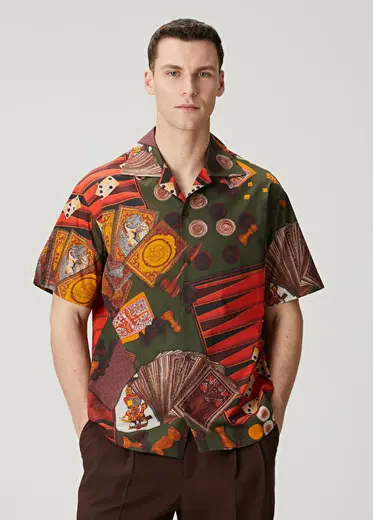 Chemise Casino Çok Renkli Kısa Kollu Gömlek