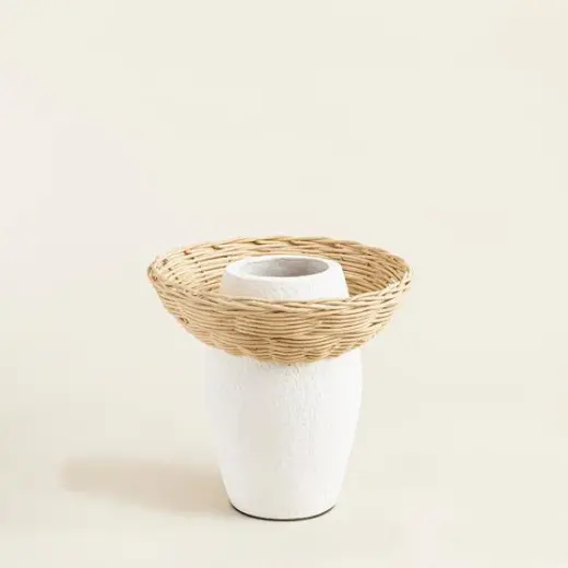 Terrana Vazo 25 Cm Beyaz