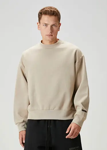 Classic Kahverengi Fleece Sweatshirt