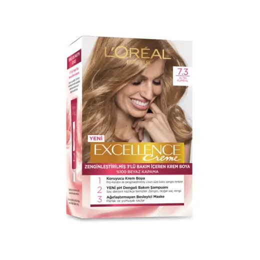 Loreal Paris Excellence Creme Saç Boyası - 7.3 Altın Kumral