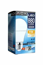 Aryes 9W E27 LED Ampul 3000K Sarı Işık 880 Lümen Tasarruflu 2