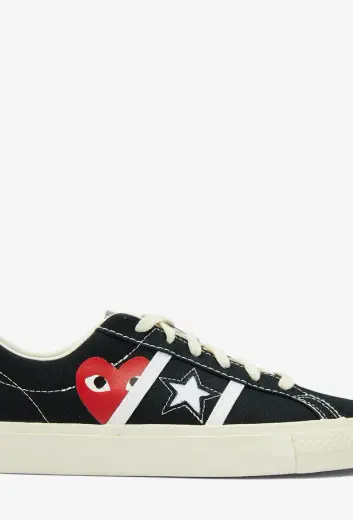 Converse x Comme Des Garçons Play One Star Academy Pro Unisex Siyah Sneaker