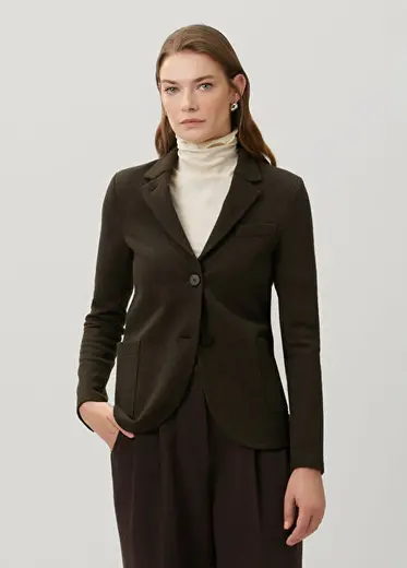 Kahverengi Yün Blazer