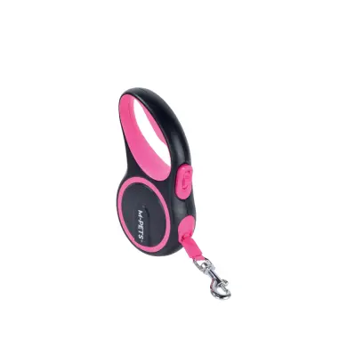 M-Pets Liberty Otomatik Şerit Gezdirme Kayışı 3m (Pembe) [S]