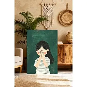 Mgi Design Estetik Bebek Odası Tablosu Skandinav Tarzı Kanvas Tablo Lüks Duvar Sanatı | Modern Duvar Dekoru | Salon, Yatak Odası Ve Ofis İçin | Sanatsal Ev Dekorasyonu 35x50 cm