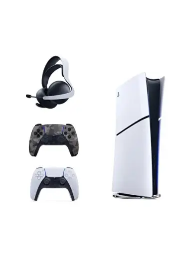 Playstation 5 Slim İthalatçı Garantili + 2. Kamuflaj Dualsense + Pulse 3D Elite Kablosuz Kulaklık
