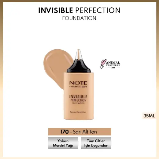 Note Invisible Perfection Fondöten 170 Sarı Alt Ton
