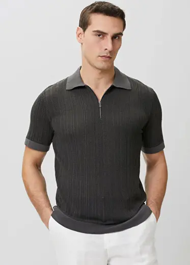 Antrasit Polo T-shirt