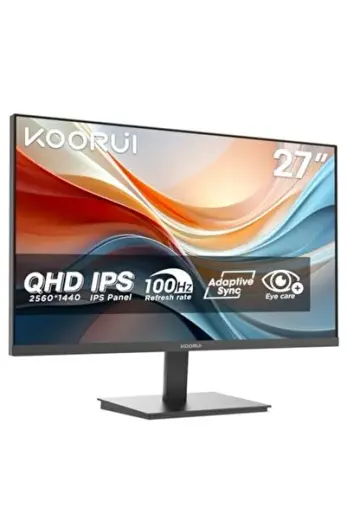 E2721H 27 inç monitör, QHD 2560 x 1440 120Hz PC monitörü, IPS 1MS Adaptive Sync HDMI 2.0 DP 1.4, Eye Care ekranı, -5° ila 15° eğilebilir, VESA 100 x 100 mm