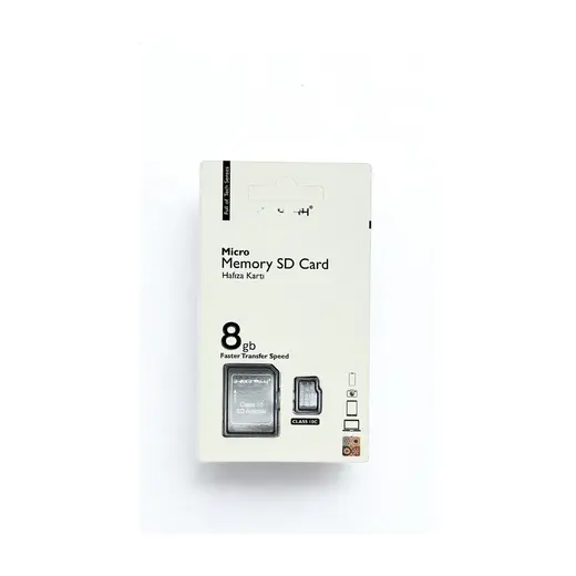HiboTekno 8 GB Adaptörlü Micro SD Kart Hızlı Veri Aktarım Class 10 Uyumlu Cihazlar İçin