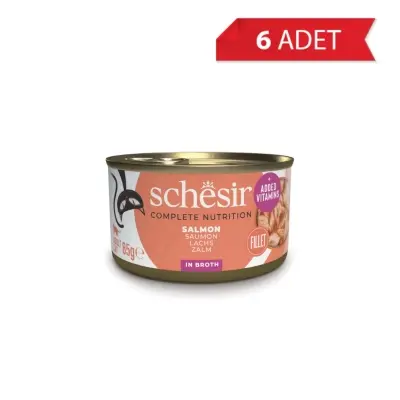 Schesir Suda Pişirilmiş Somonlu Kedi Konservesi 85gr (6 Adet)