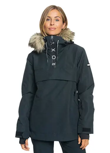 Shelter Siyah Kapüşonlu Kadın Snowboard Montu