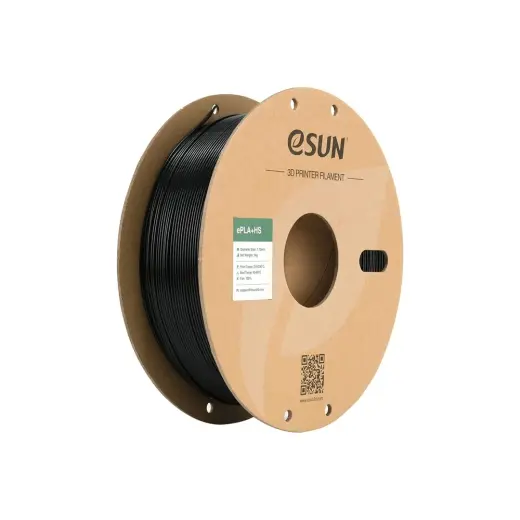 Esun Pla+Hs Siyah Filament 1.75 MM 1kg - Yüksek Hız Uyumlu Pla+
