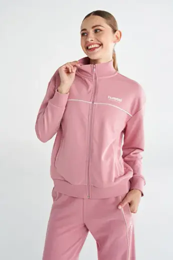 SONE FERMUARLI SWEATSHIRT Pembe Kadın Sweatshirt