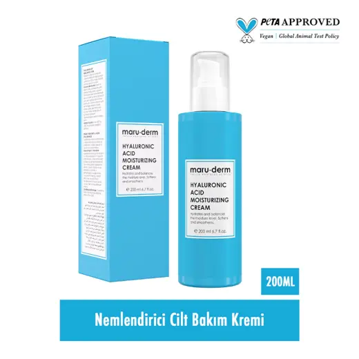 Maruderm Hyalüronik Asit Nemlendirici Yüz ve Vücut Cilt Bakım Kremi 200 ml
