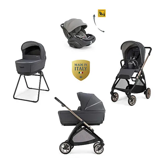 Inglesina Electa Plus Bebek Arabası & Darwin Recline Evo Ana Kucaklı 4'lü Sistem - Garage Grey
