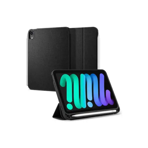 Spigen iPad mini 7 (2024) / mini 6 (2021) ile Uyumlu Kılıf Urban Fit Örgü Kumaş Siyah Kapak - ACS03864 (Spigen TR Garantili)