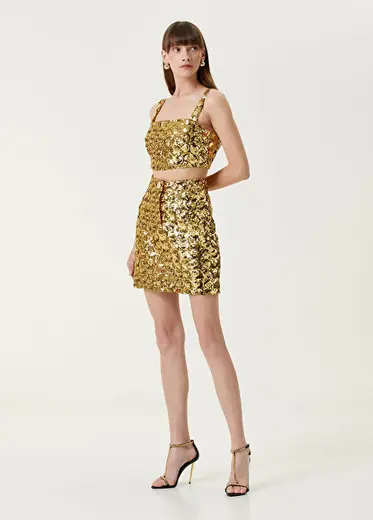 Gold Payet Mini Etek