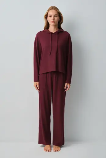 Mürdüm Comfort Kapüşonlu Pijama Takımı