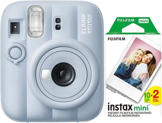 Instax Mini 13 Fotoğraf Makinesi+20'li film+askı+pil (MAVİ)