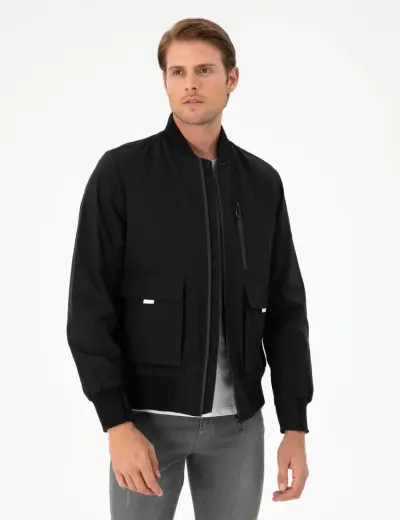 Siyah Regular Fit Mont