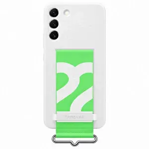Samsung Galaxy S22 Plus Silicone with Strap Telefon Kılıfı Beyaz