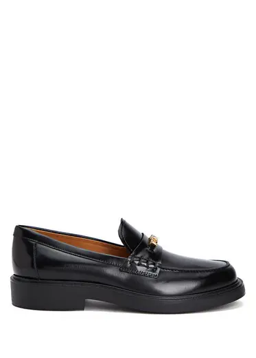 20L Siyah Kadın Deri Loafer