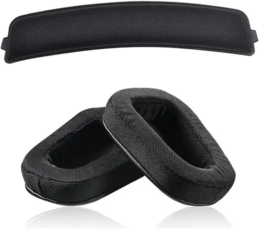 Logitech G633 G933 G935 G635 G933S G633S Uyumlu Kulaklık Pedi ve Süngeri - Siyah Kumaş Sünger ve Kafa Bandı