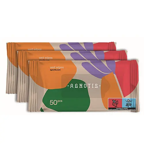 Agnotis Bebek Islak Mendil 50 Yaprak - 2+1 Paket
