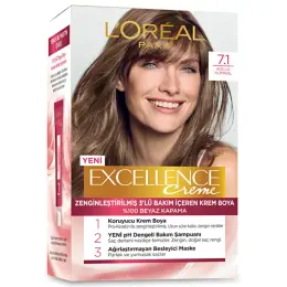 Loreal Paris Excellence Creme Saç Boyası - 7.1 Küllü Kumral 1
