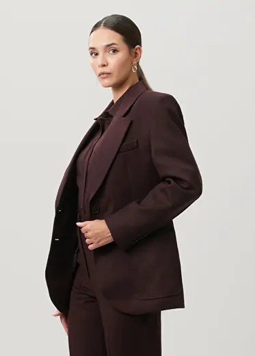 Bordo Yün Ceket
