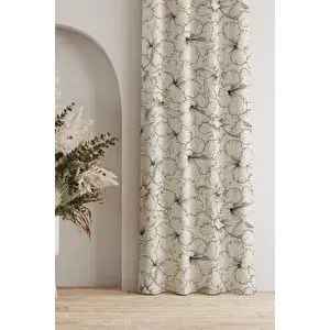 Ays Home Ebegümeci Desen Fon Perde