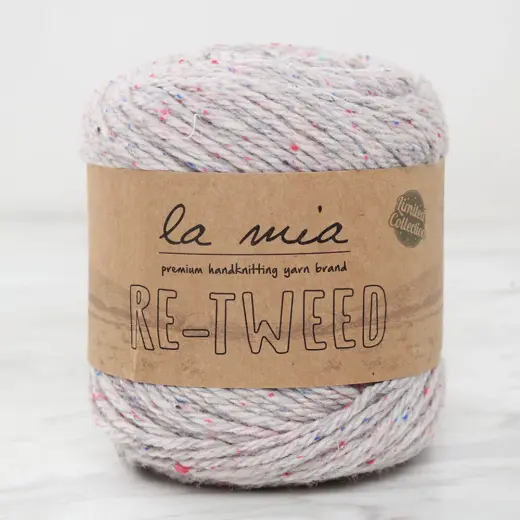 La Mia Re-Tweed Açık Gri Melanj El Örgü İpi - L156