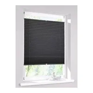 Kidmex Antrasit Plise Katlanır Cam Balkon Perdesi - Ofis Perdesi - Mutfak Perdesi - Salon Perdesi - 200x150 cm