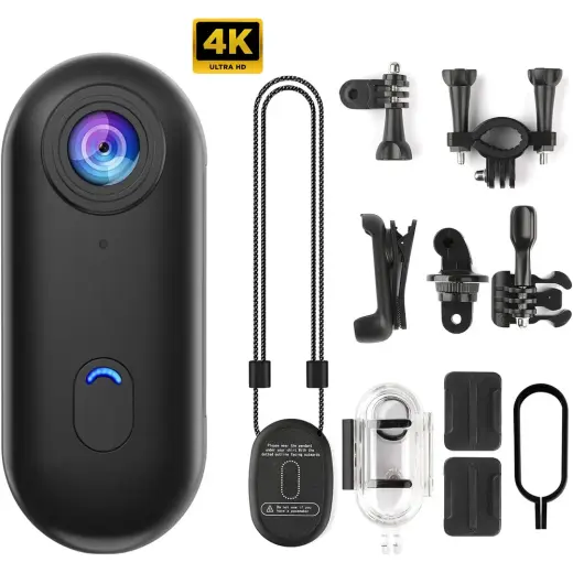 Robeve Mini 4K Wi-Fi Su Geçirmez Giyilebilir Aksiyon Kamerası