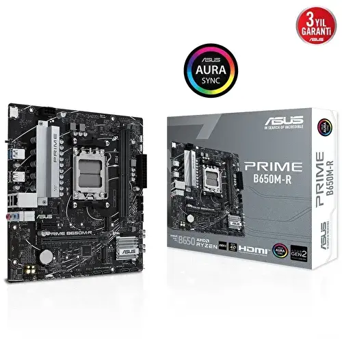 ASUS PRIME B650M-R AM5 DDR5 Micro ATX Anakart