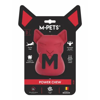 M-Pets Power Chew Kauçuk Köpek Ödül Oyuncağı 10,6x9,6x14,5cm (Kırmızı)