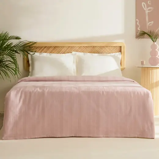 Karaca Home Verona %100 Pamuk Çift Kişilik Pike Pudra