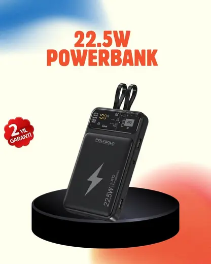 YamanHobi Mobil Powerbank 22.5W PD Destekli Hızlı Şarj -