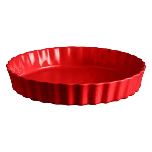 Emile Henry Tart-börek-fırın Kabı Yuvarlak 32 Cm Kırmızı/burgundy