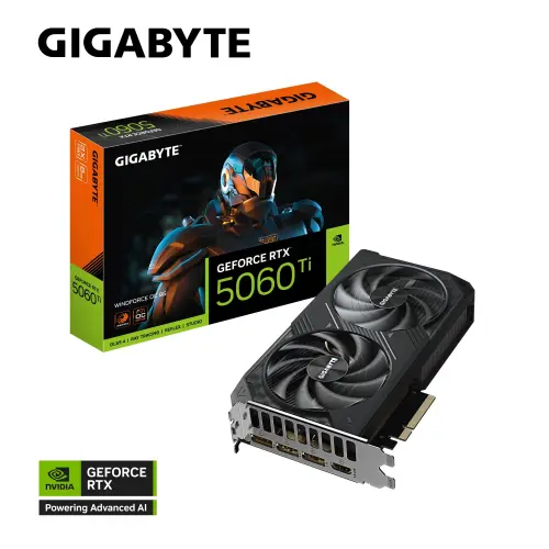 Gigabyte GeForce RTX 5060TI WINDFORCE OC GV-N506TWF2OC-8GD GDDR7 8GB 128Bit Gaming (Oyuncu) Ekran Kartı