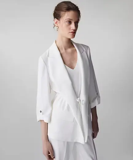 Belden bağlamalı blazer