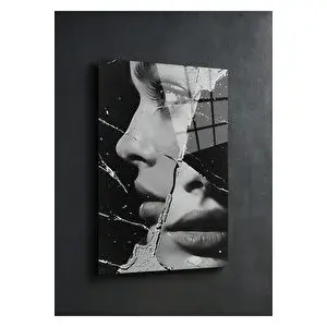 Mgi Design Kırık Camda İkili Yüz – Siyah Beyaz Modern Sanatsal Cam Tablo | Doğa Ve Manzara Temalı Dekoratif Duvar Tablosu, Salon, Yatak Odası Ve Ofis Dekoru, 50x70 cm