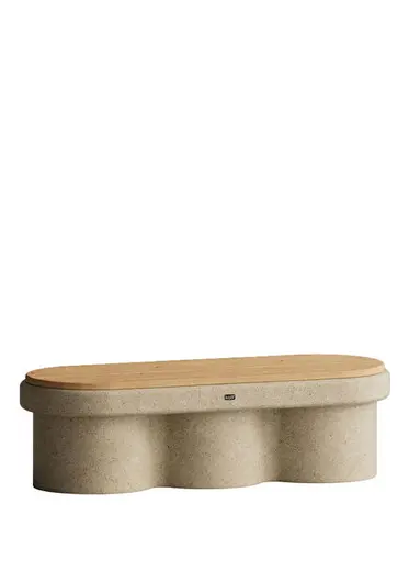 Lia Krem Beton Bank Bench