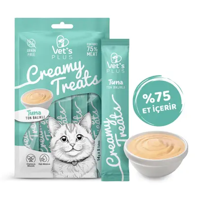 Vet's Plus Ton Balıklı Krema Kedi Ödül Maması 14gr (5'li)