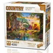 Ks Games 4000 Parça Puzzle Sunset The Farm House