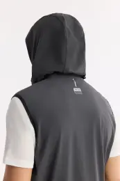 Antrasit Dik Yaka Su İtici Rüzgar Geçirmez Bi-Stretch Yelek 7