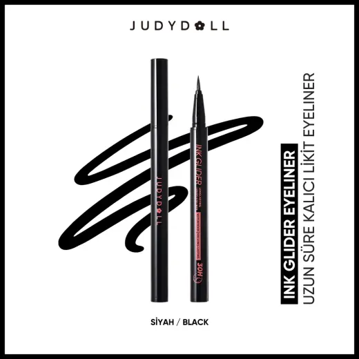Judydoll Ink Glider Uzun Süre Kalıcı Likit Eyeliner Black