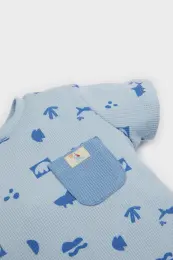 2'li Takım Baskılı Kısa Kollu Tişört Jean Pantolon Erkek Bebek 7