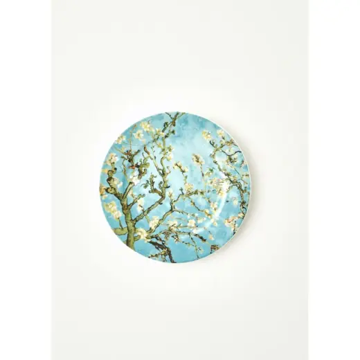 Bella Maison Van Gogh Almond Blossom Porselen Pasta Tabağı Turkuaz (19 Cm) Mavi